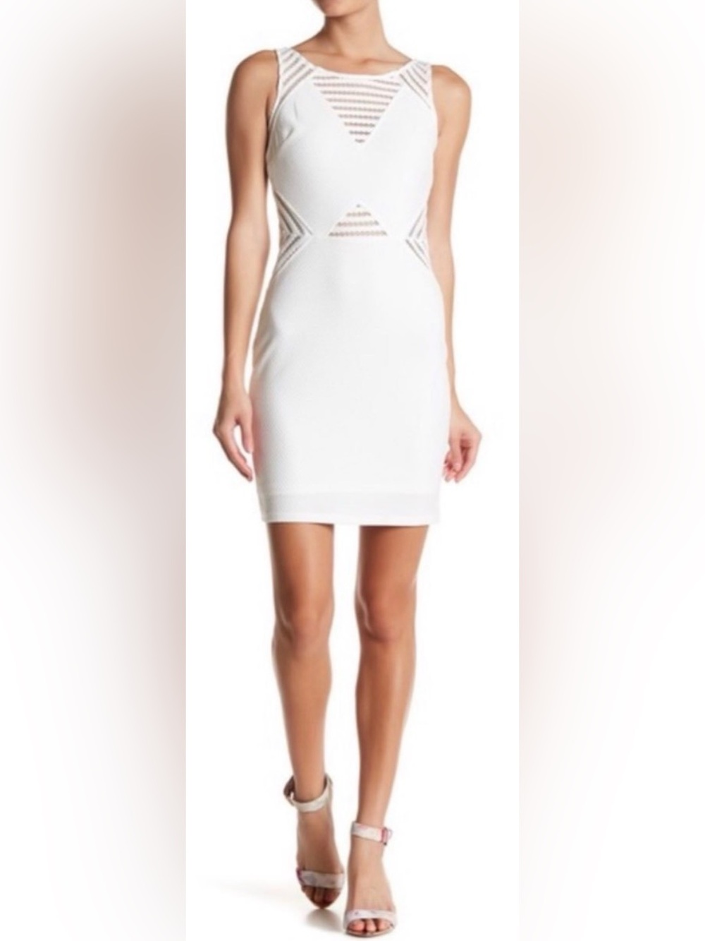 Romeo & Juliet Couture White Sleeveless Sheath Dress sz S